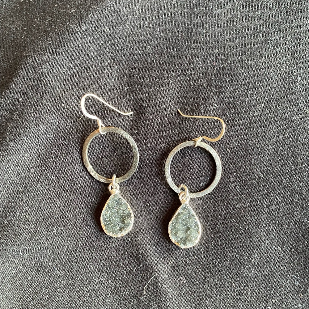 Love Poppy Black Druzy earrings
